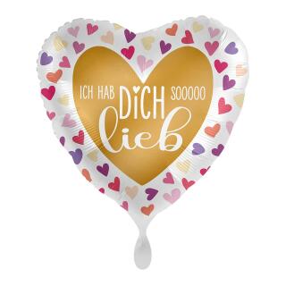 Folienballon Ich hab Dich sooooo lieb, 43 cm