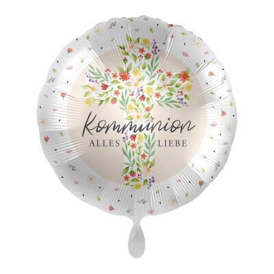 Folienballon Kommunion Alles Liebe, 43 cm