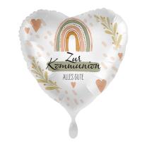 Folienballon Herz - Zur Kommunion Alles Gute, 43 cm