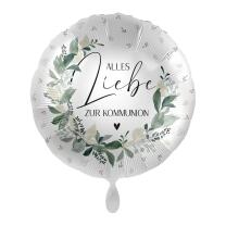 Folienballon Alles Liebe zur Kommunion, 43 cm