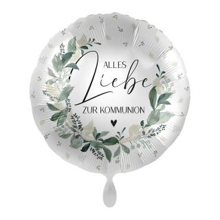 Folienballon Alles Liebe zur Kommunion, 43 cm