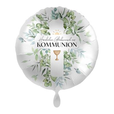 Folienballon Herzlichen Glückwunsch zur Kommunion, 43 cm