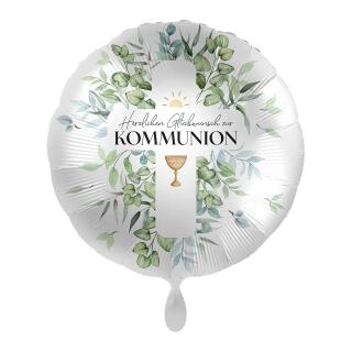 Folienballon Herzlichen Glückwunsch zur Kommunion, 43 cm