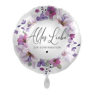 Folienballon Alles Liebe zur Konfirmation, 43 cm
