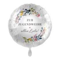 Folienballon Zur Jugendweihe alles Liebe, 43 cm
