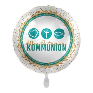 Folienballon Alles Gute zur Kommunion, 43 cm
