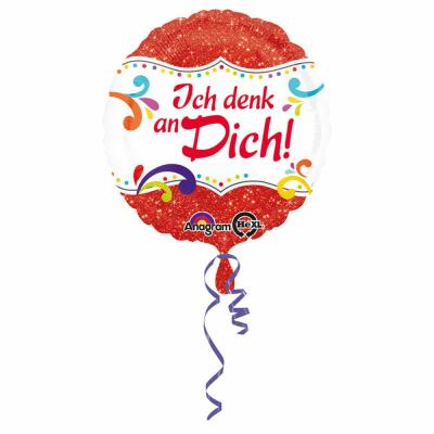 Folienballon Ich denk an Dich!  43 cm