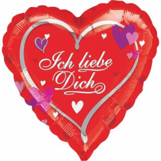 Folienballon Ich liebe Dich  43 cm