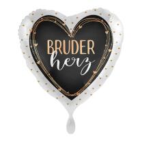 Folienballon Herz - Bruderherz, 43 cm