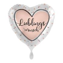 Folienballon Herz - Lieblingsmensch, 43 cm