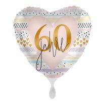 Folienballon Herz - 60 Jahre, 43 cm