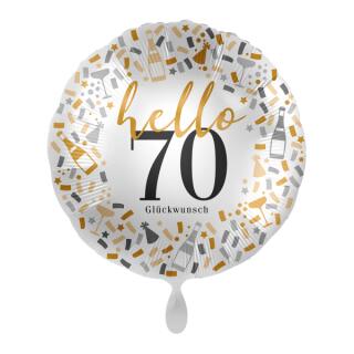 Folienballon hello 70 - Glückwusch, 43 cm