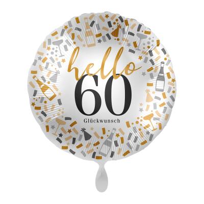 Folienballon hello 60 - Glückwusch, 43 cm