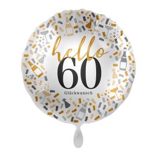 Folienballon hello 60 - Glückwusch, 43 cm