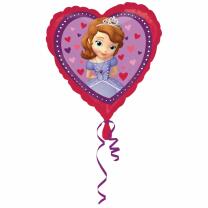 Folienballon Herz - Sofia the First, 43 cm