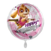 Folienballon Paw Patrol Skye - Happy Birthday, 43 cm