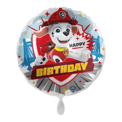 Folienballon Paw Patrol Marshall - Happy Birthday, 43 cm