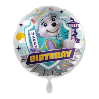 Folienballon Paw Patrol Everest - Happy Birthday, 43 cm