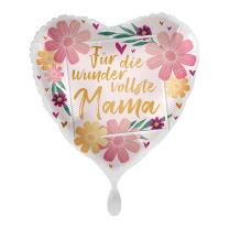 Folienballon XXL Herz - Für die wundervollste Mama,...