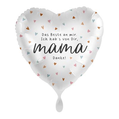 Folienballon Herz - mama - Danke!, 43 cm