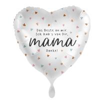 Folienballon Herz - mama - Danke!, 43 cm