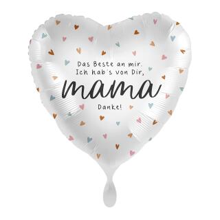 Folienballon Herz - mama - Danke!, 43 cm