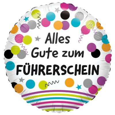 Folienballon  - Alles Gute zum Führerschein, 43 cm