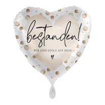 Folienballon Herz - bestanden! Wir sind stolz auf dich,...