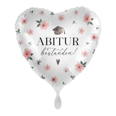 Folienballon Herz - Abitur bestanden!, 43 cm