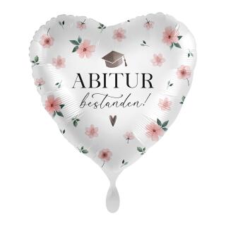 Folienballon Herz - Abitur bestanden!, 43 cm