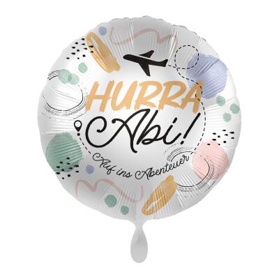Folienballon - Hurra Abi! Auf ins Abenteuer, 43 cm