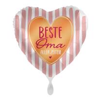 Folienballon Herz - Beste Oma aller Zeiten, 43 cm