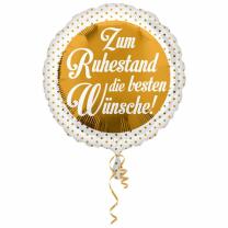 Folienballon  - Zum Ruhestand die besten Wünsche, 43 cm