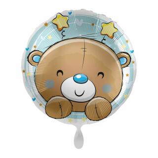 Folienballon - Bär blau, 43 cm