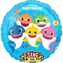 Folienballon Musikballon - Baby Shark, 71 cm