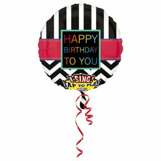 Folienballon Musikballon - Happy Birthday, 71 cm