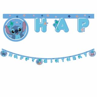 Girlande Happy Birthday - Stitch & Angel