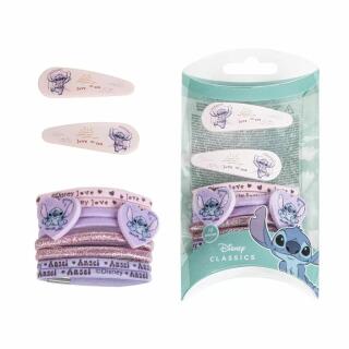 Stitch - Haarspangen und Haargummis im Set, 10 Stück