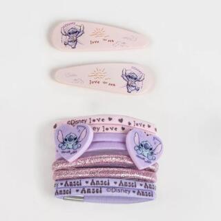 Stitch - Haarspangen und Haargummis im Set, 10 Stück