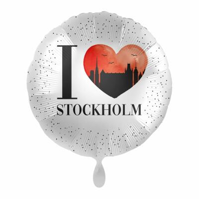 Folienballon - I love Stockholm, 43 cm