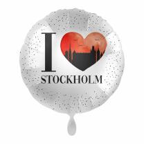 Folienballon - I love Stockholm, 43 cm