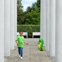Folienballon - Walking Balloon - Dinosaurier, 65 x 75 cm