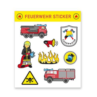 8-teiliges Aufkleber-Set - Sticker - Feuerwehr