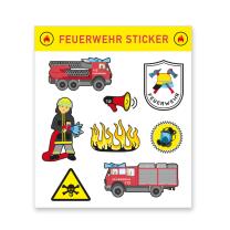 8-teiliges Aufkleber-Set - Sticker - Feuerwehr