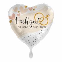 Folienballon - Hochzeit - Die Liebe fürs Leben, 43 cm