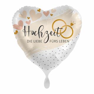 Folienballon - Hochzeit - Die Liebe fürs Leben, 43 cm