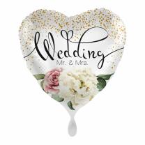 Folienballon - Hochzeit - Wedding Mr. & Mrs. Blumen,...