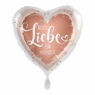 Folienballon - Hochzeit - Alles Liebe zur Hochzeit, 43 cm