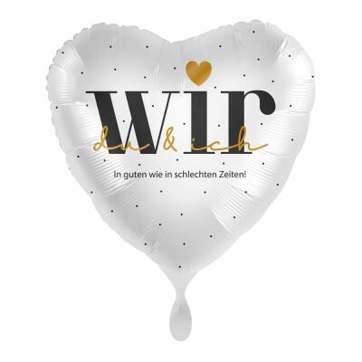 Folienballon XXL - Hochzeit - Wir - du & ich, In guten wie in schlechten Zeiten!, 71 cm