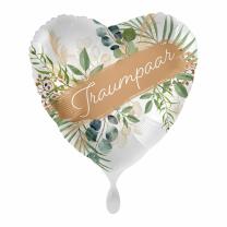 Folienballon - Hochzeit - Traumpaar Blumen, 43 cm